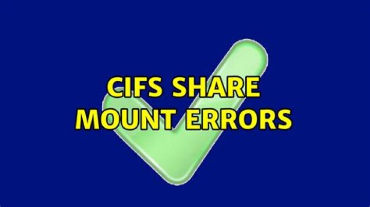 CIFS share mount errors