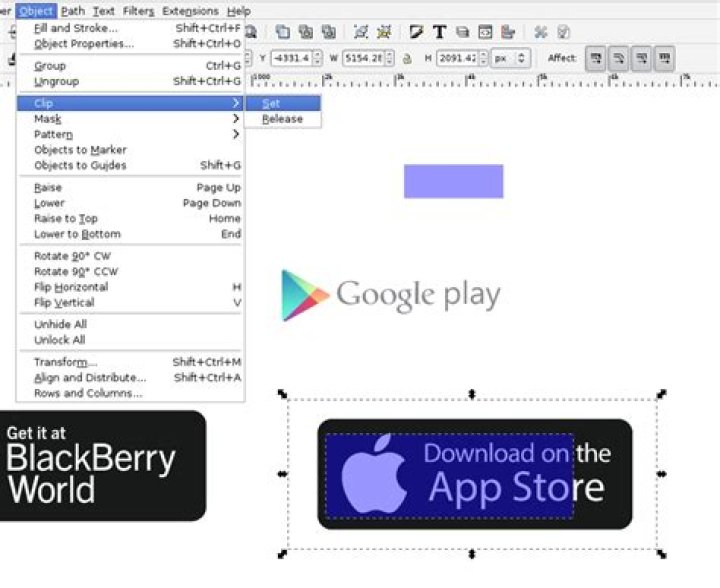 Clip Cropping in Inkscape Produces only a Blank Outline