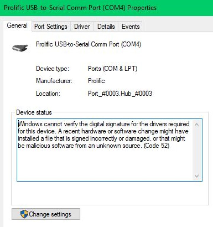 Connecting external modem to Windows 10 laptop