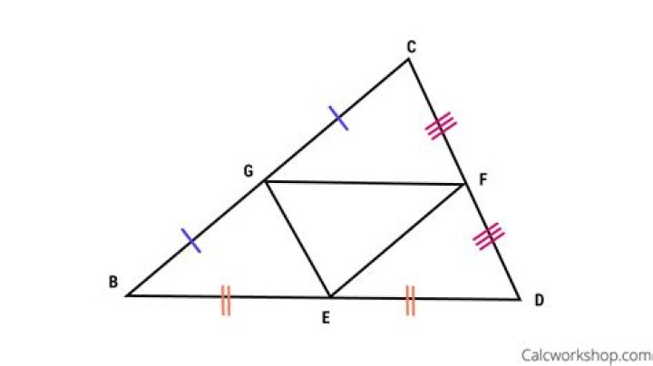 Connecting midpoints of sides of a triangle