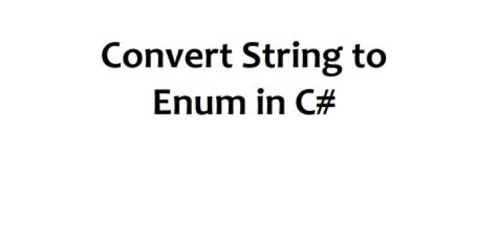 Convert a string to an enum in C#