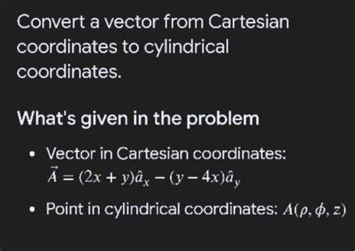 Converting vector in cartesian to cylindrical coordinates