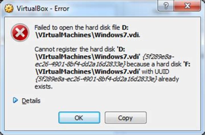 Could not find an open hard disk with UUID {....} on VirtualBox 4.1.2