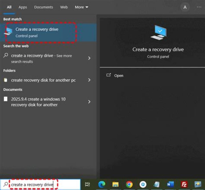 Create Recovery Console disk