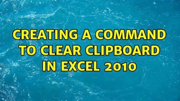 Creating a command to clear clipboard in Excel 2010