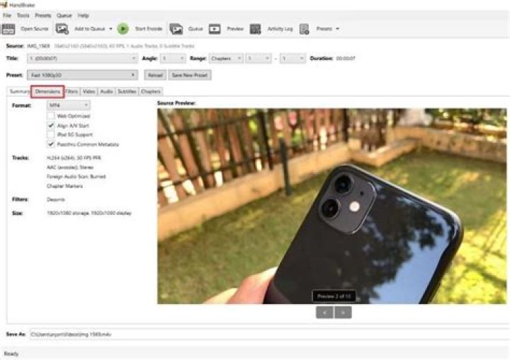 Cropping video in HandBrake more than 952 pixels from right