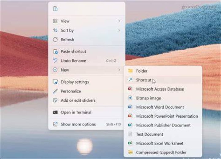 Ctrl + Shift + m works in the folders, but not on the Desktop to create shortcuts [duplicate]