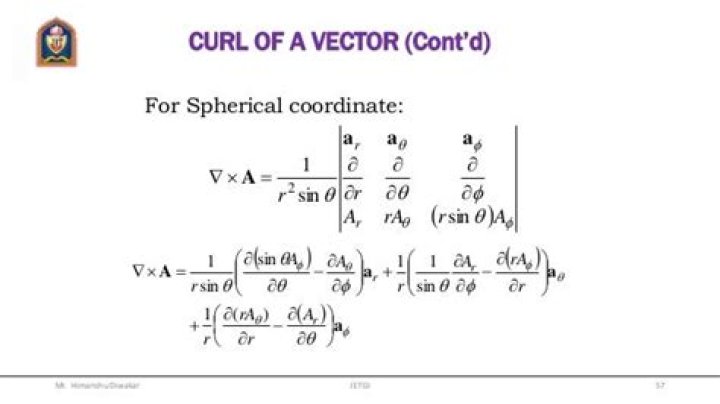 Curl of a vector in spherical coordinates