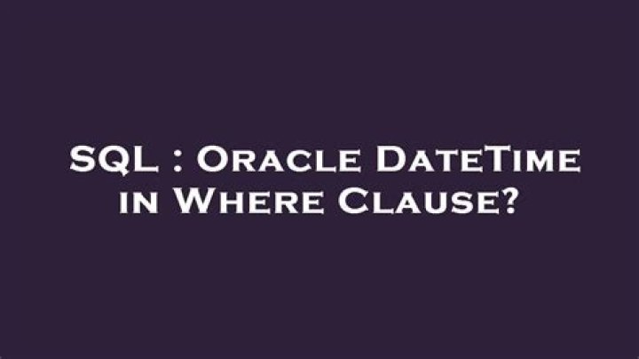 Datetime in where clause