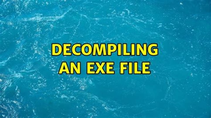 Decompiling an EXE file