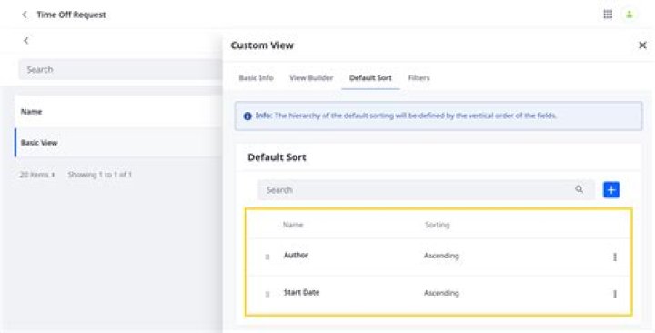 Default sorting