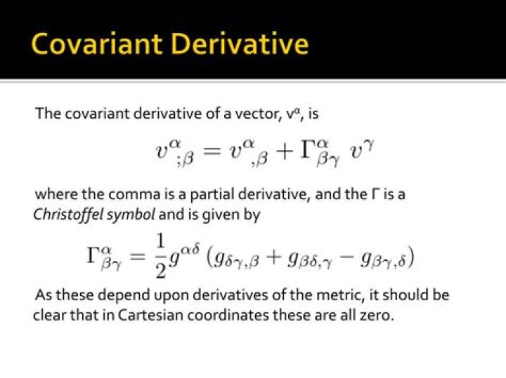 Definition for Covariant Derivative