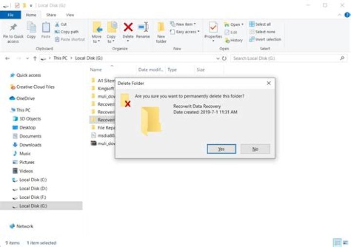 Deleted desktop folder in Windows 10