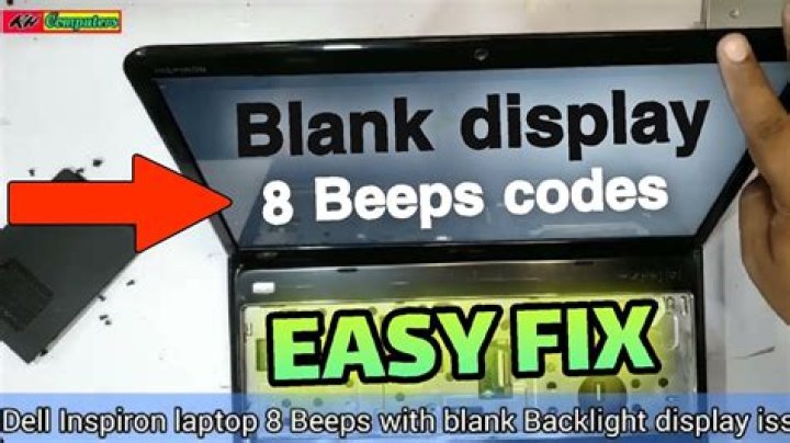 Dell inspiron N5050 8 beeps because 