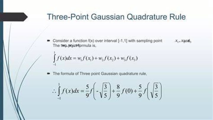 Derive Gaussian quadrature formula for three points
