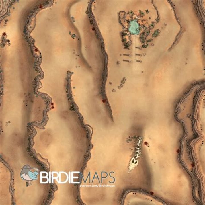 desert map with 'Portal' on a billboard