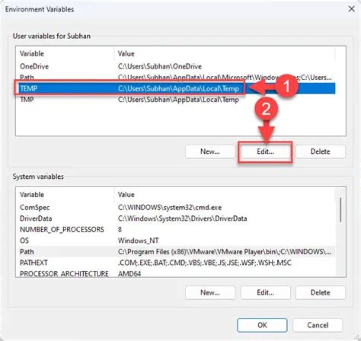 Desktop application with file with environment variable