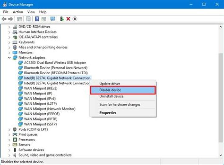 Device manager wifi adapter