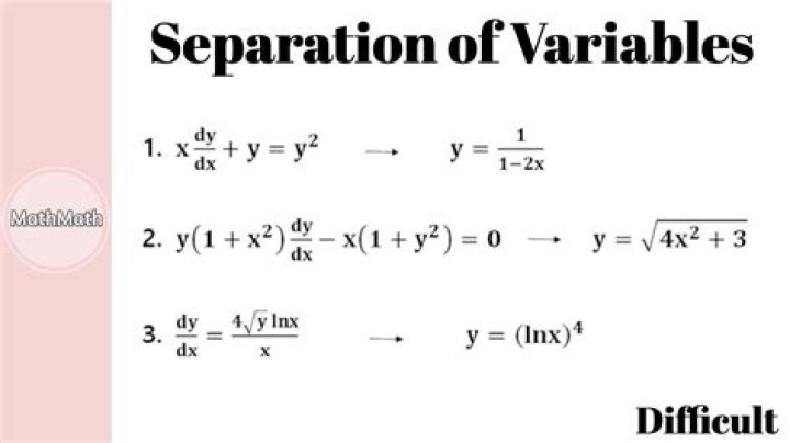 Differential equations: how does separation of variables really work?