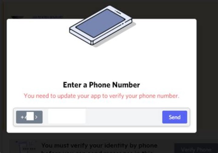 Discord (the desktop program), says I need to update the app in order to verify the phone number. Is there an option in Discord to update it?