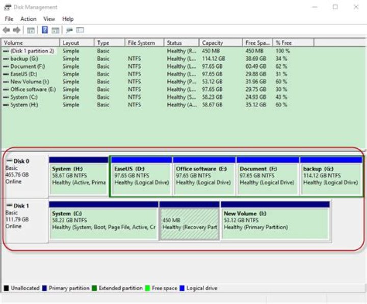 Disk Management Screenshot