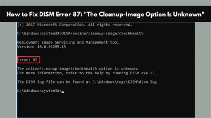 Dism error 87 
