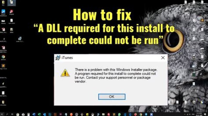 dll could not be run