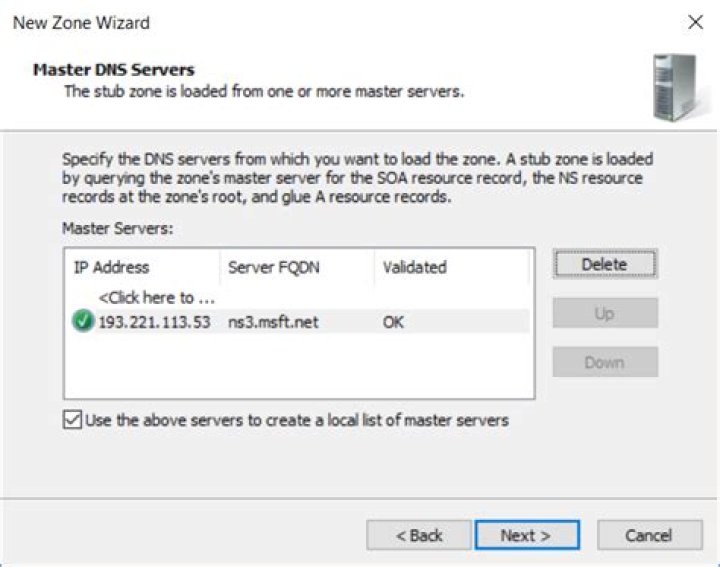 DNS: Using a stub zone instead of delegation for child domains: which pros and cons?