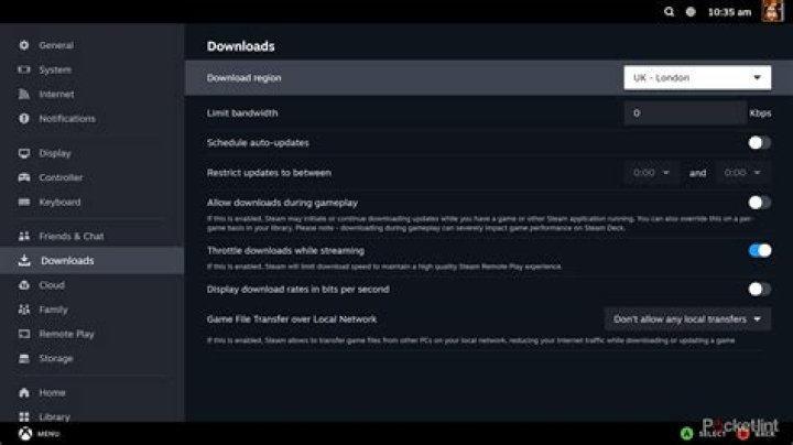 Download settings