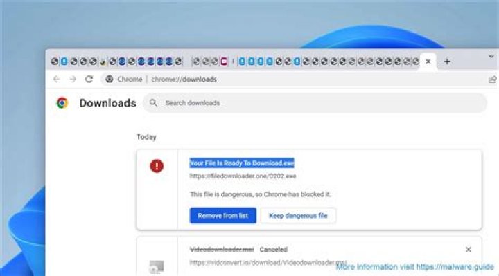 Downloaded file is removed immediately by Chrome
