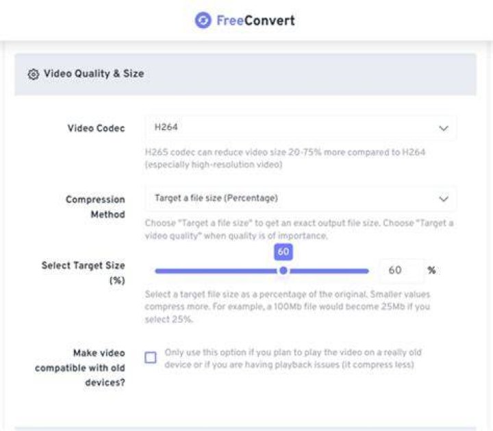 Downsize video for use on Android phone