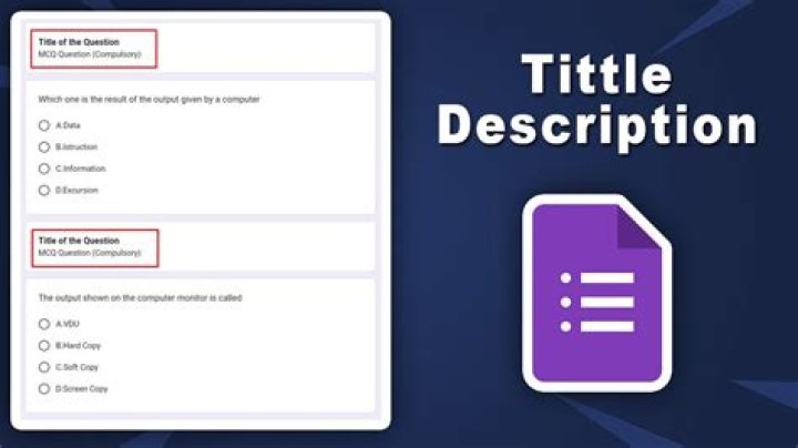 Edit Form title and description