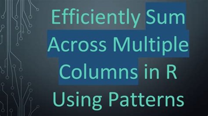 Efficiently sum across multiple columns in R