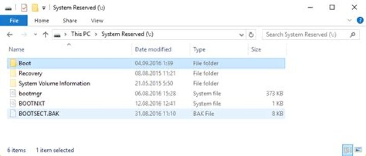 EFI partition in explorer
