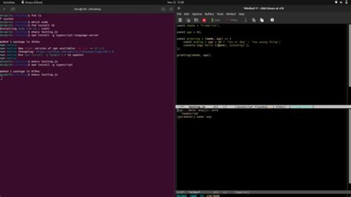 emacs showing an archive's contents