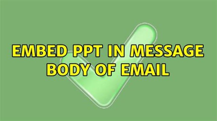 Embed PPT in message body of email