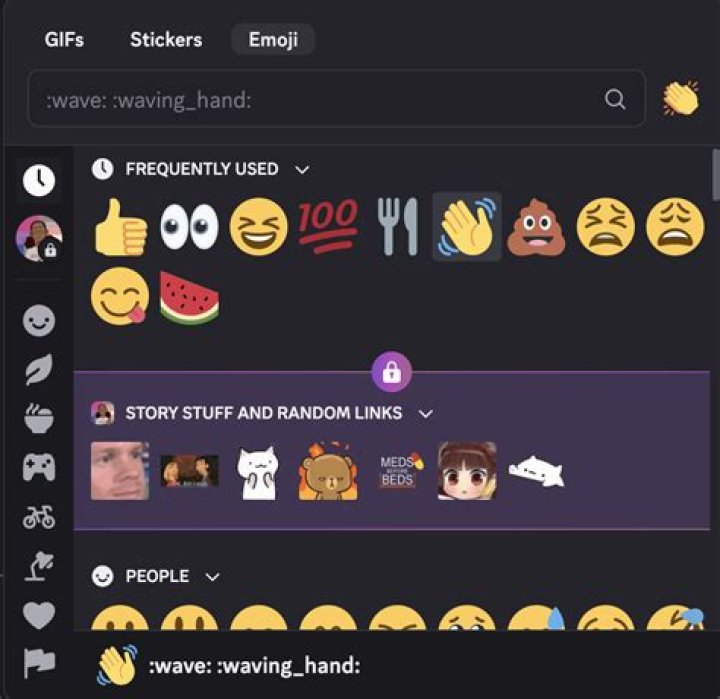 Emoji picker of discord