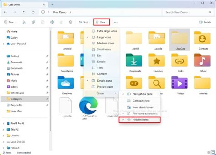 End data folder location