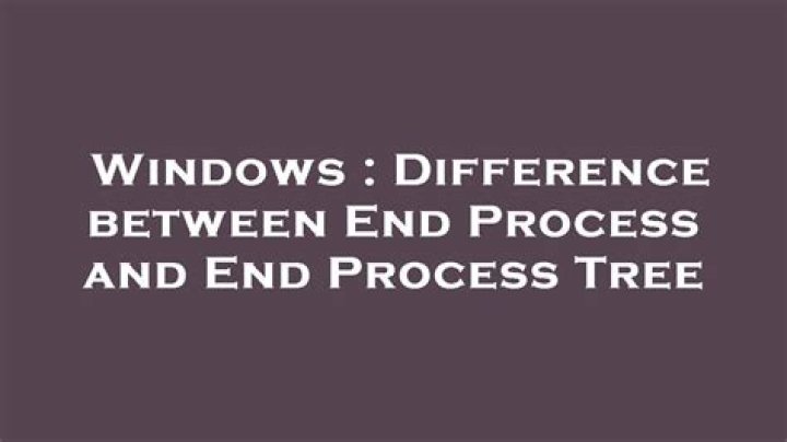 End Process vs End Process Tree