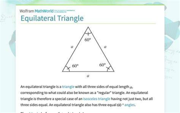 Equilateral triangle in 6 shapes