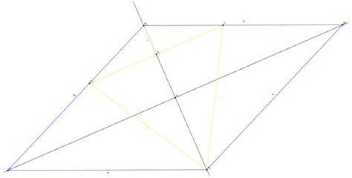 equilateral triangle in a rhombus