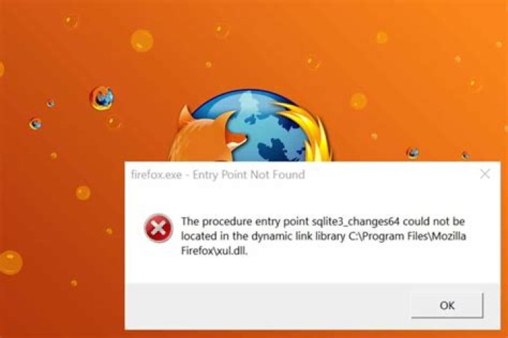 Error message in firefox