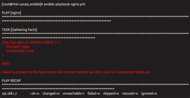 Error output screenshot