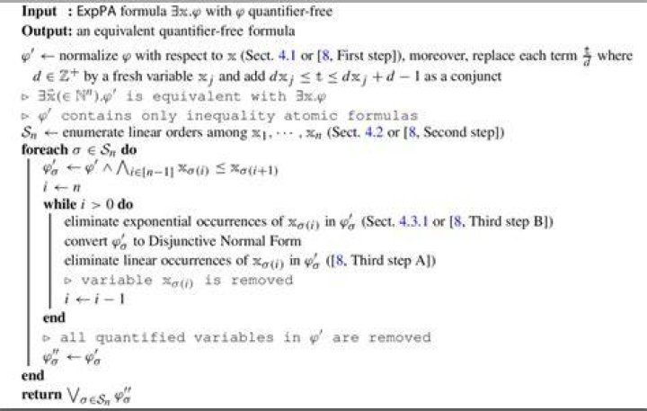 Example of a quantifier elimination procedure for a simple-but-nontrivial theory