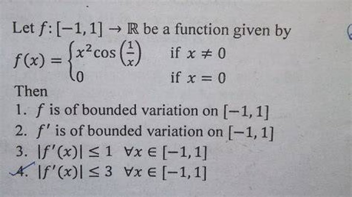 Example of function of bounded variation