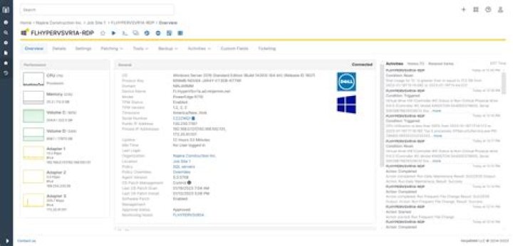 example screen shot