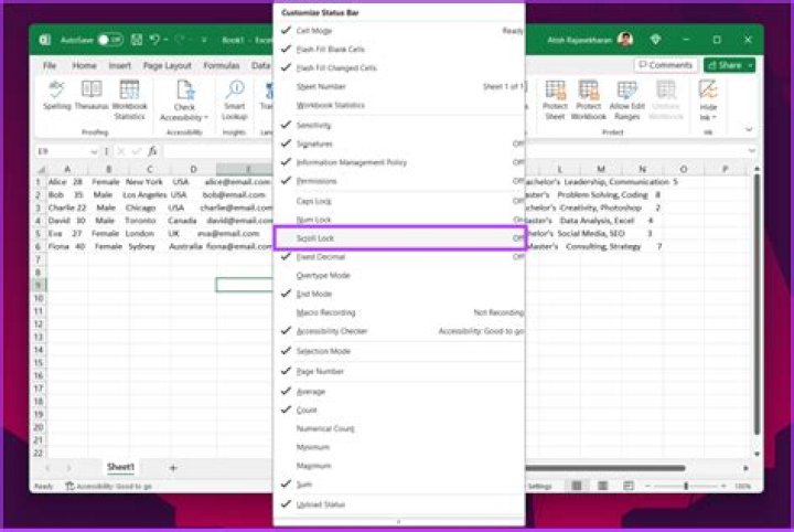 Excel 2010 document contents not scrolling with scrollbar