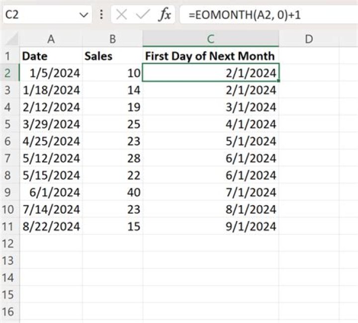 Excel Formula > Selecting specific date of next month