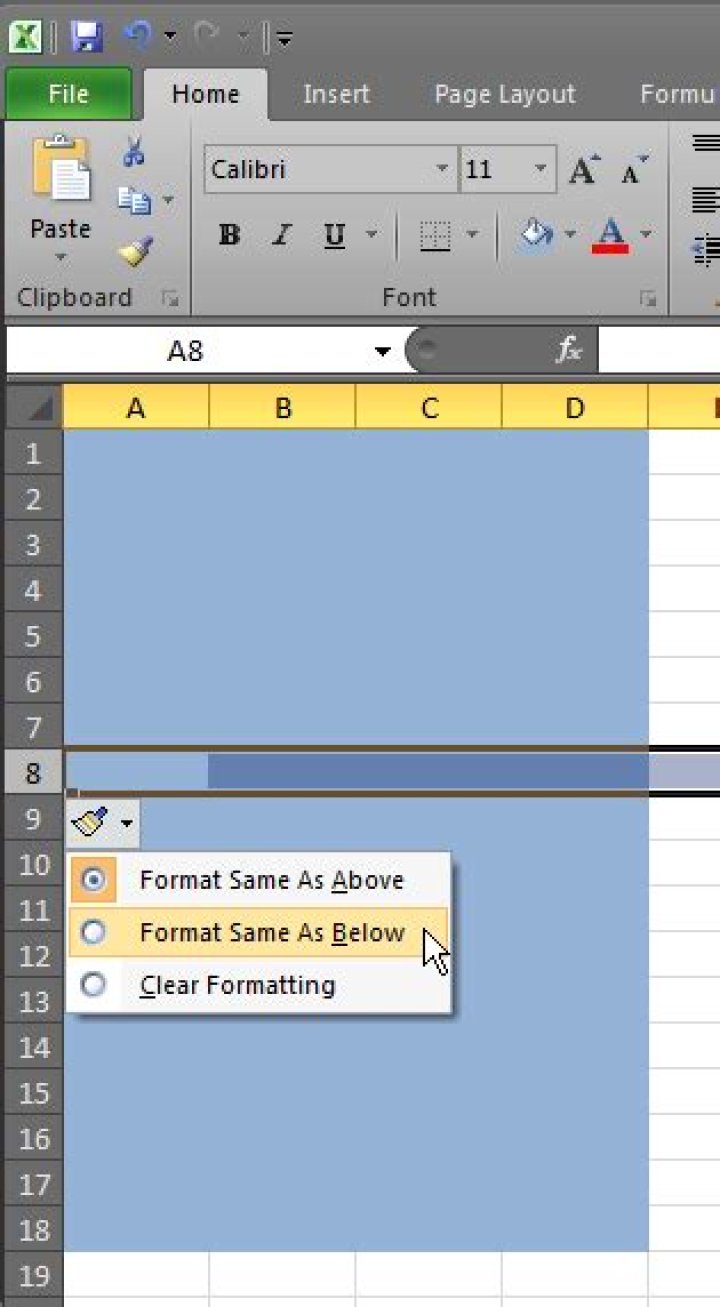 Excel table not formatting new rows appropriately - where does formatting come from?
