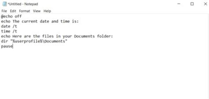 Executing a command line command from a simple batch file?